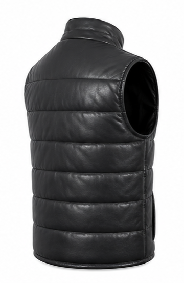 Leather Puffer Vest