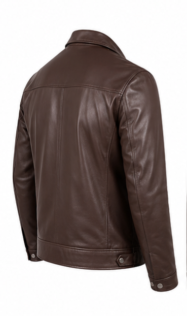 Leather Collar Jacket