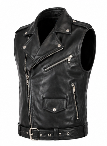 Biker Leather Vest