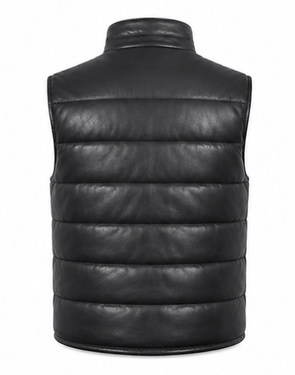 Leather Puffer Vest
