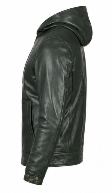 Hooded Leather Jacket