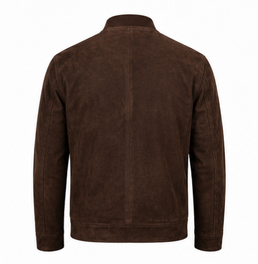 Suede Bomber Jacket - Tan