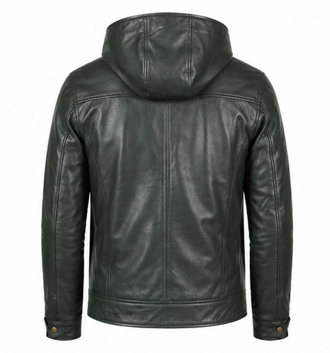 Hooded Leather Jacket