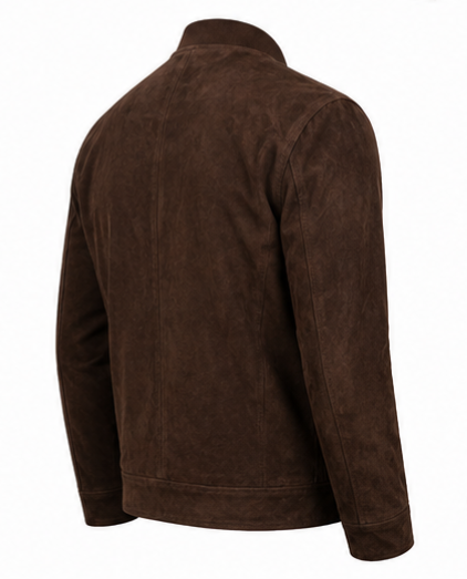 Suede Bomber Jacket - Tan
