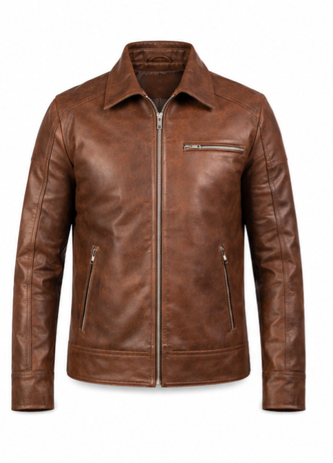 Vintage Collar Leather Jacket