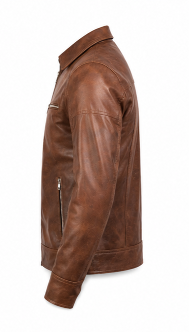 Vintage Collar Leather Jacket