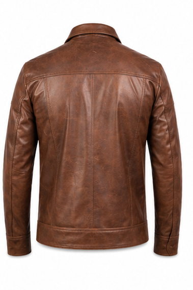 Vintage Collar Leather Jacket