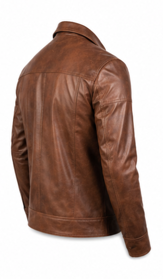 Vintage Collar Leather Jacket