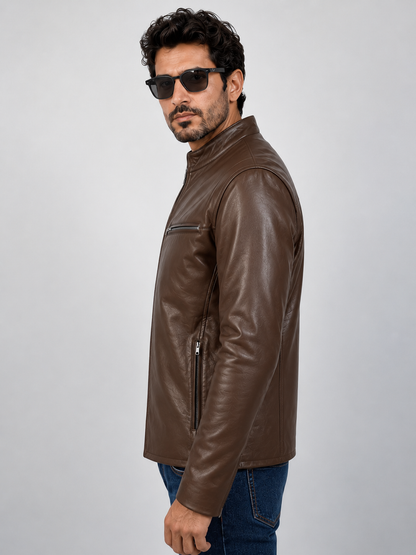 Iconic Leather Jacket - Chocolate