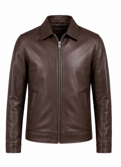 Leather Collar Jacket