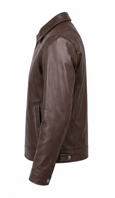 Leather Collar Jacket
