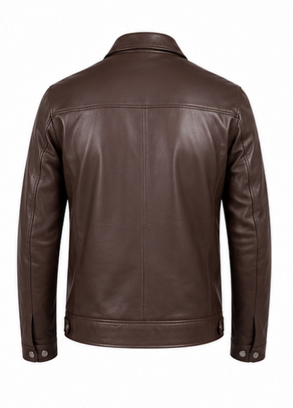 Leather Collar Jacket