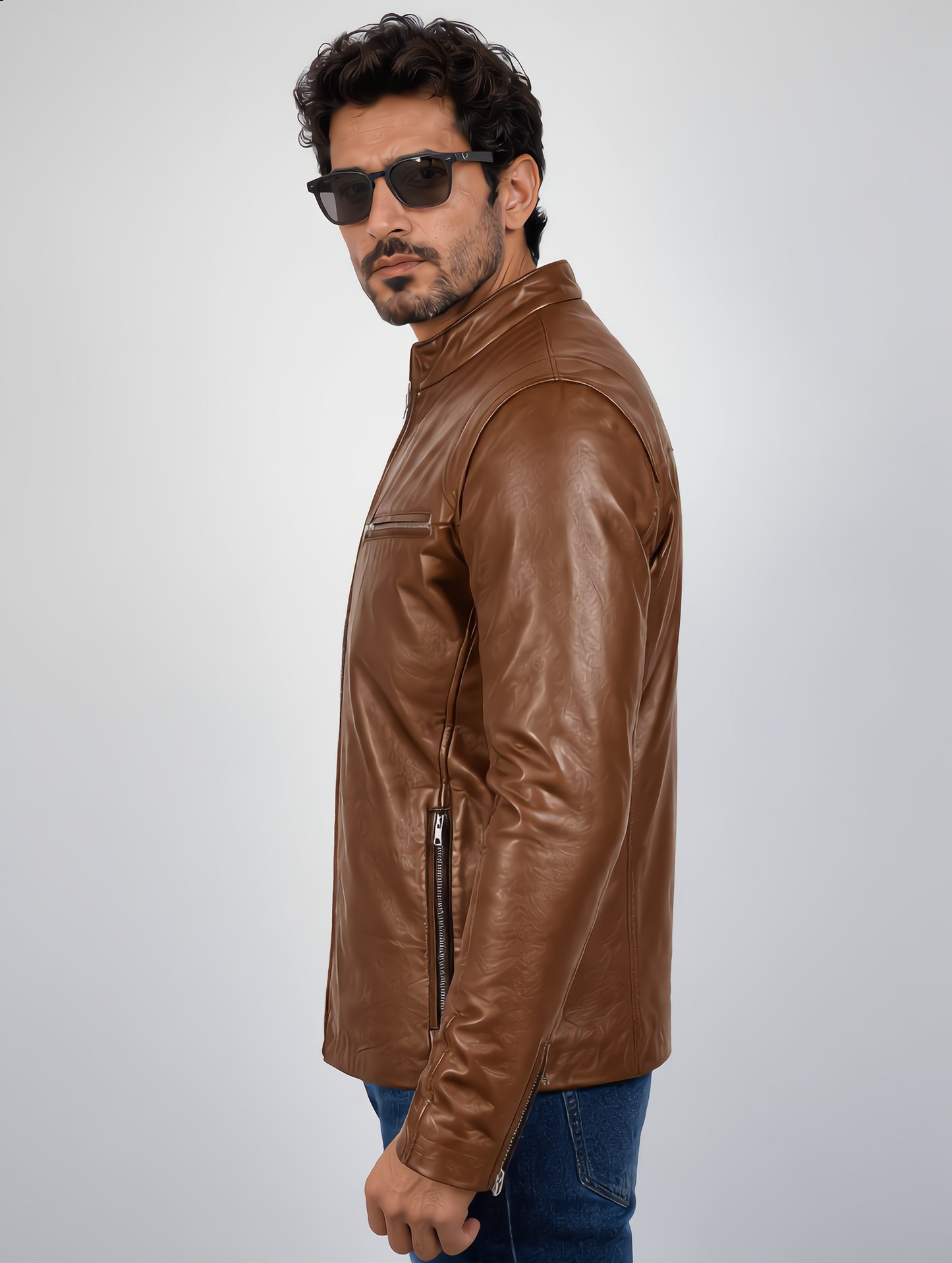 Iconic Leather Jacket - Brown