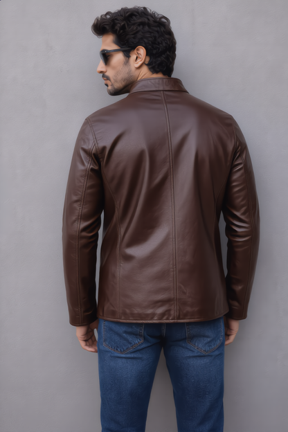 Iconic Leather Jacket - Chocolate