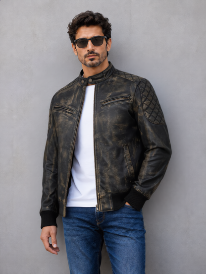 Vintage Iconic Leather Jacket - Black