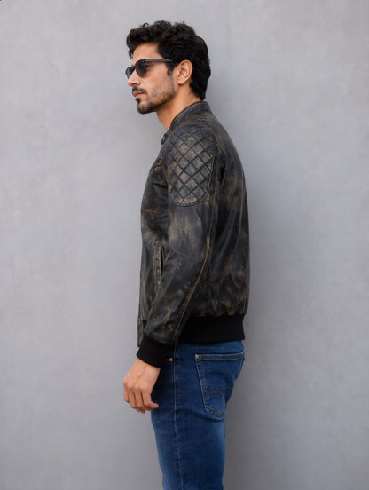 Vintage Iconic Leather Jacket - Black